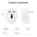 Tuya smart WIFI socket universal plug metering remote control switch APP timing