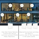 220V 10A Controller with Fuse,Self-Powered Wall Switch 433Mhz RF Wireless Kinetic Light Switch