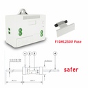220V 10A Controller with Fuse,Self-Powered Wall Switch 433Mhz RF Wireless Kinetic Light Switch