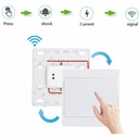 220V 10A Controller with Fuse,Self-Powered Wall Switch 433Mhz RF Wireless Kinetic Light Switch