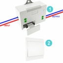 220V 10A Controller with Fuse,Self-Powered Wall Switch 433Mhz RF Wireless Kinetic Light Switch