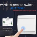 220V 10A Controller with Fuse,Self-Powered Wall Switch 433Mhz RF Wireless Kinetic Light Switch