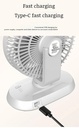 Desktop Portable Multifunctional High Wind Usb Rechargeable Circulating Fan Moving Head Desktop Fan