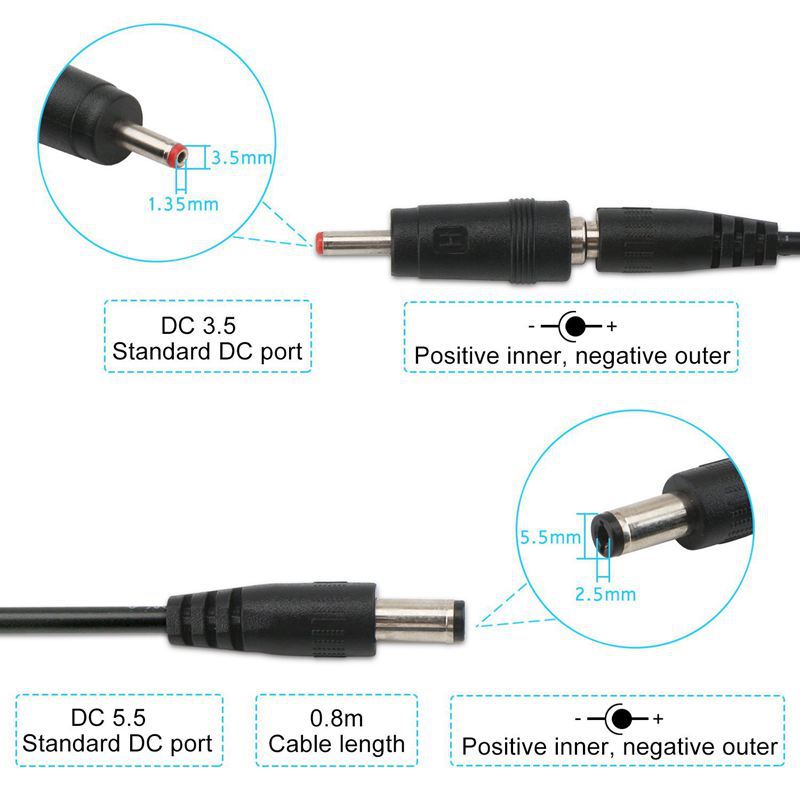 USB to DC5.5/3.5mm router optical modem boost cable 5V booster to 9V12V charging cable with led display