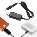 USB to DC5.5/3.5mm router optical modem boost cable 5V booster to 9V12V charging cable with led display