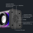 V8 10W 1800mAh Wireless Stereo Speaker TWS Transparent Mecha Stereo BT 5.0 Colorful Light