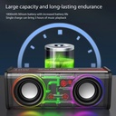 V8 10W 1800mAh Wireless Stereo Speaker TWS Transparent Mecha Stereo BT 5.0 Colorful Light