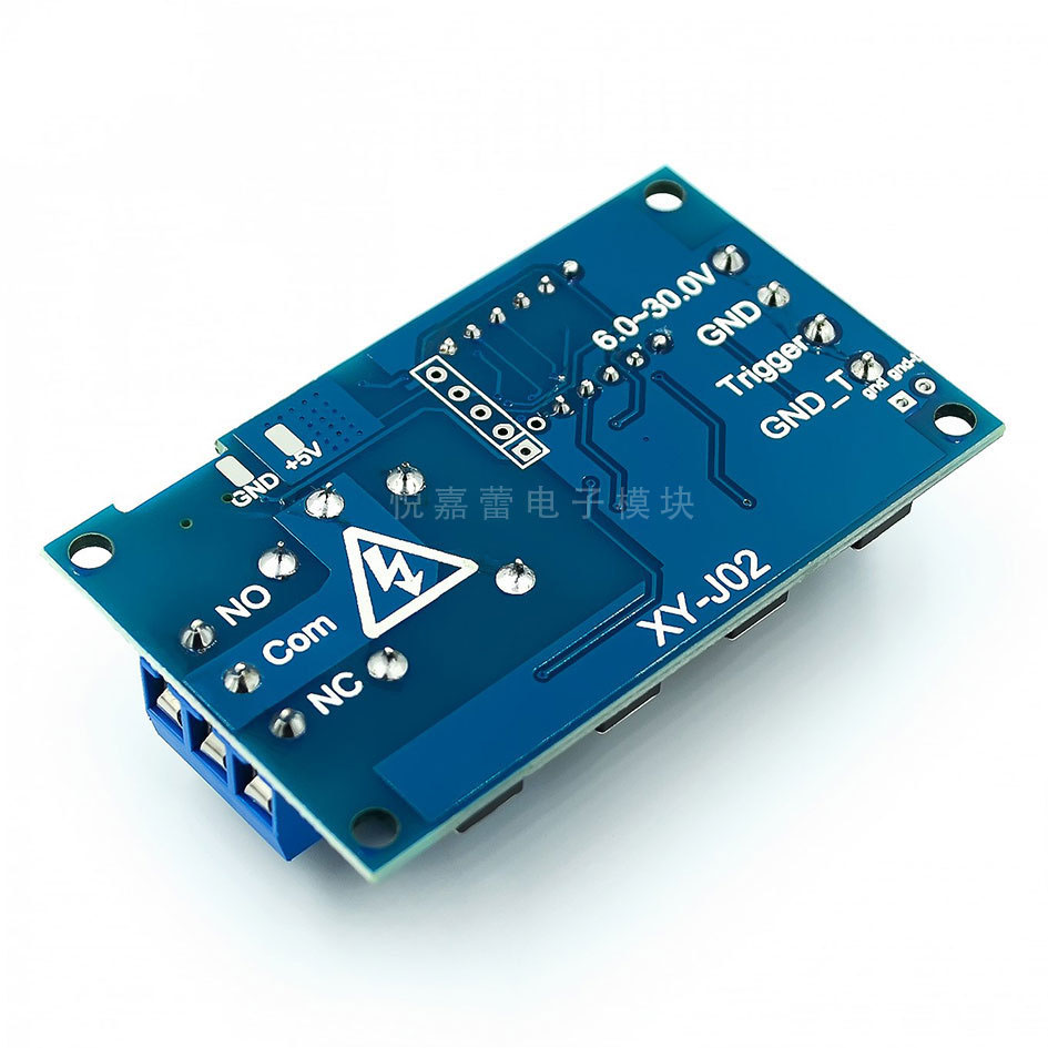1 Channel 5V Relay 6-30V Relay Module OFF/ON Switch Trigger Time Delay Circuit Timer Cycle 999 minutes Adjustable XY-J02