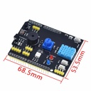 DHT11 LM35 Temperature Humidity Sensor Multifunction Expansion Board Adapter For Arduino UNO R3 RGB LED IR Receiver Buzzer I2C