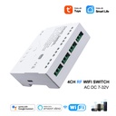 Tuya RF 433Mhz WIFI Smart 4CH Receiver Module Wireless Remote Timing Voice Control Remote Control Switch AC DC 7-32V