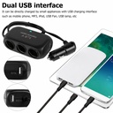 Universal 12V 24V 120W 3 Way Multi Socket Charger Splitter 2 USB Ports with 10A Car power adapter