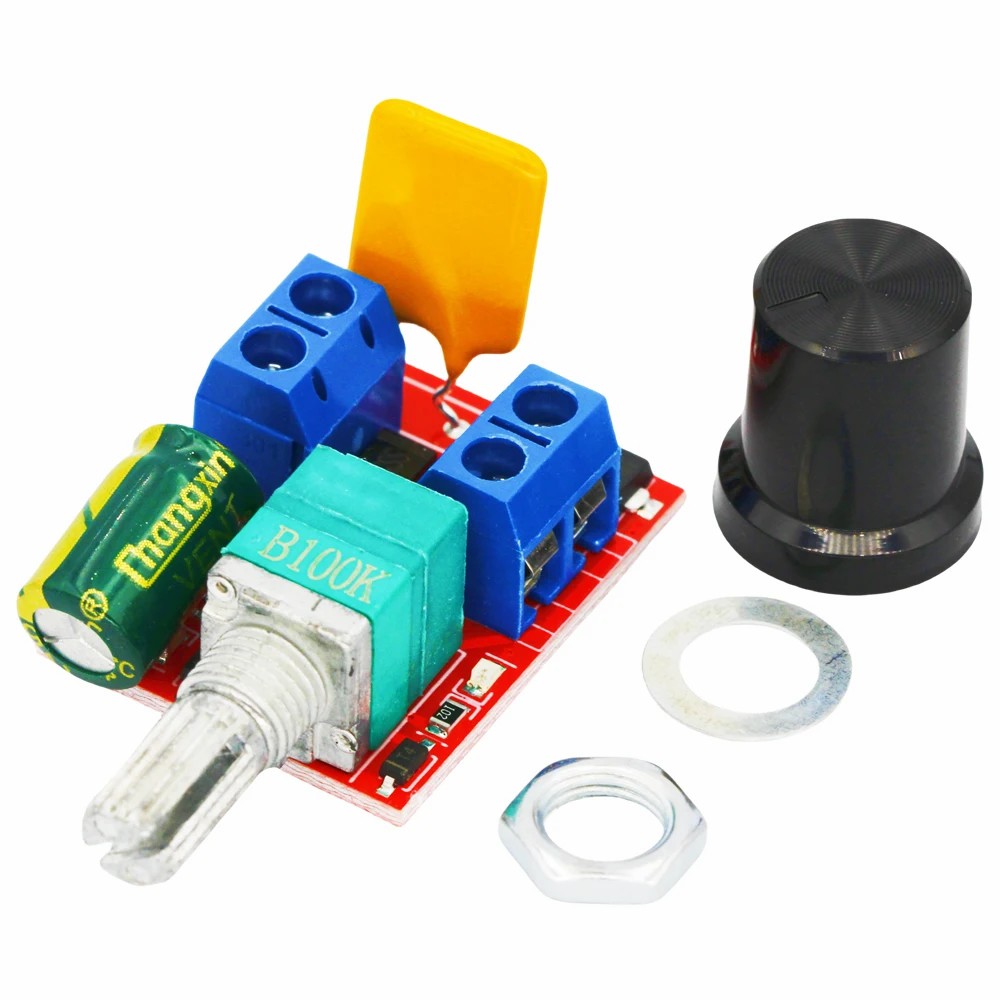 5A Voltage Regulator Mini PWM DC Motor Speed Controller 3V-35V 90W Speed Regulator Control Switch LED Dimmer