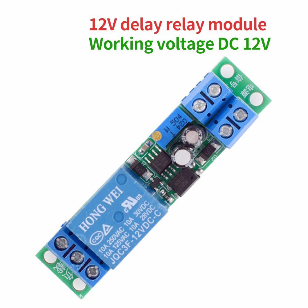 12V time delay relay module car start delay switch with optocoupler signal trigger time adjustable