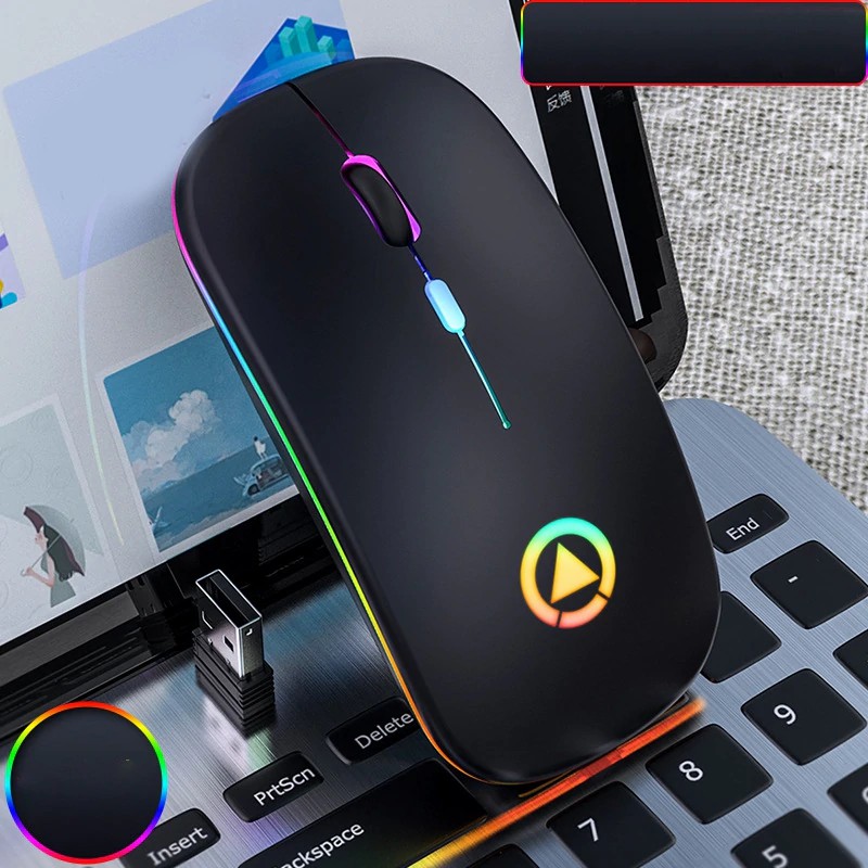 A2 Slim 2.4G Wireless Mouse Quiet Silent Ergonomic Mouse USB Rechargeable Optical Computer Mice