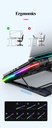 Coolcold Gaming Laptop Cooler 5 Fans 2 USB Ports With RGB Light HD Display Laptop Cooling Pad Adjustable Notebook Cooler Stand For 14-17inch