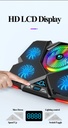 Coolcold Gaming Laptop Cooler 5 Fans 2 USB Ports With RGB Light HD Display Laptop Cooling Pad Adjustable Notebook Cooler Stand For 14-17inch