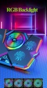 Coolcold Gaming Laptop Cooler 5 Fans 2 USB Ports With RGB Light HD Display Laptop Cooling Pad Adjustable Notebook Cooler Stand For 14-17inch