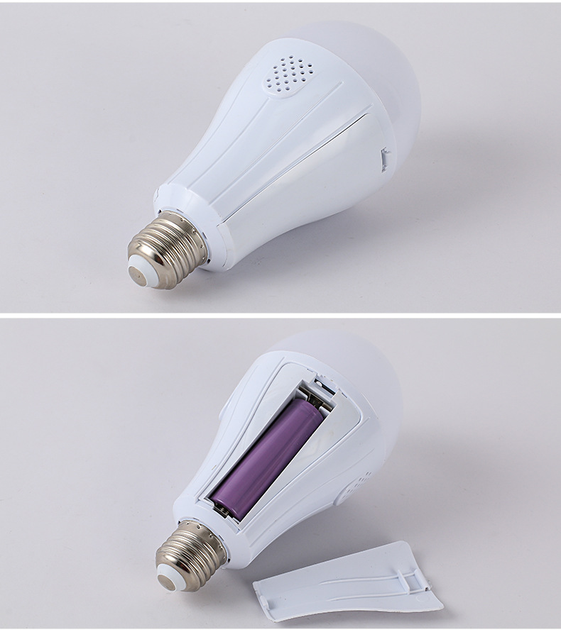 2400mah 18650 Lithium Battery Led Bulb Detachable Dual Battery E27 Emergency Light