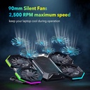 6 Fans Comfort Notebook Cooler RGB Gaming Laptop Cooler Cooling Pad with phone holder