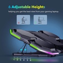 6 Fans Comfort Notebook Cooler RGB Gaming Laptop Cooler Cooling Pad with phone holder