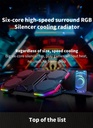 6 Fans Comfort Notebook Cooler RGB Gaming Laptop Cooler Cooling Pad with phone holder