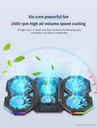 6 Fans Comfort Notebook Cooler RGB Gaming Laptop Cooler Cooling Pad with phone holder