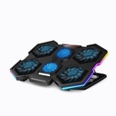 6 Fans Comfort Notebook Cooler RGB Gaming Laptop Cooler Cooling Pad with phone holder