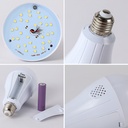 2400mah 18650 Lithium Battery Led Bulb Detachable Dual Battery E27 Emergency Light