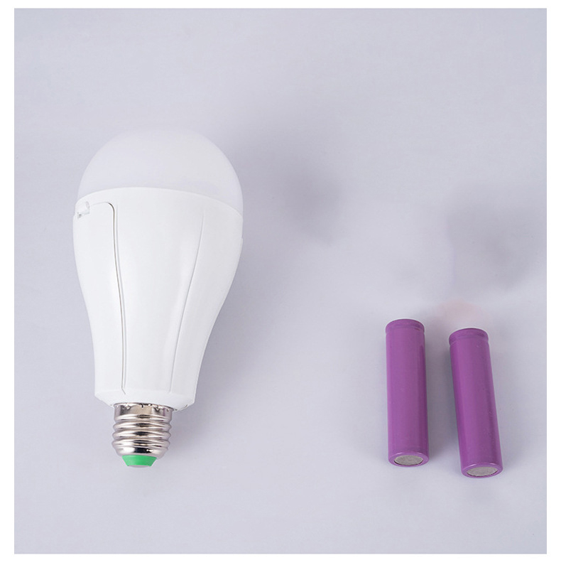 2400mah 18650 Lithium Battery Led Bulb Detachable Dual Battery E27 Emergency Light