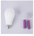 2400mah 18650 Lithium Battery Led Bulb Detachable Dual Battery E27 Emergency Light