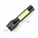 aluminum alloy USB charging led mini telescopic zoom COB glare flashlight