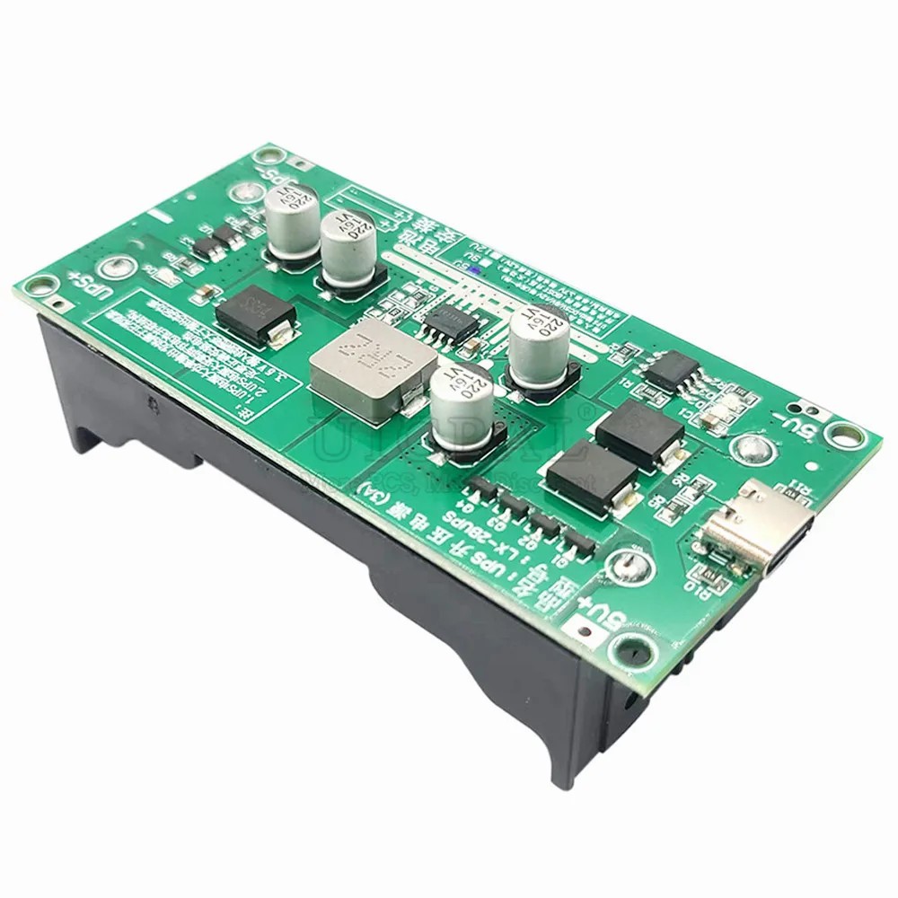 Type-C 15W 18650 Lithium Battery Charger Module DC-DC Step Up Booster Fast Charge UPS Power Supply / Converter 5V 9V 12V
