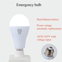 2400mah 18650 Lithium Battery Led Bulb Detachable Dual Battery E27 Emergency Light