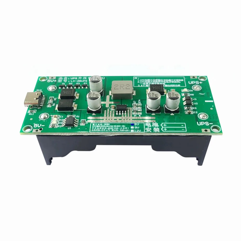 Type-C 15W 18650 Lithium Battery Charger Module DC-DC Step Up Booster Fast Charge UPS Power Supply / Converter 5V 9V 12V