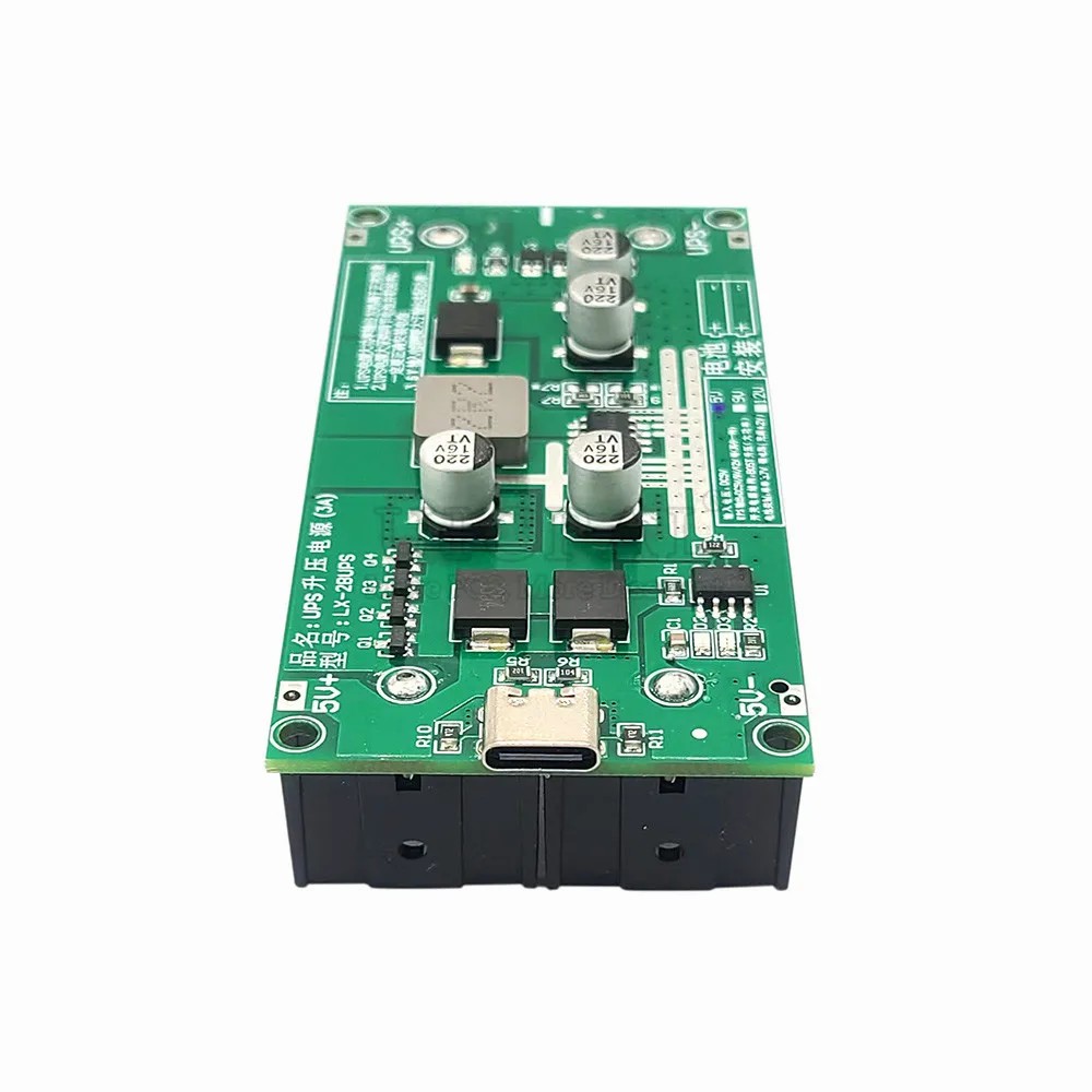 Type-C 15W 18650 Lithium Battery Charger Module DC-DC Step Up Booster Fast Charge UPS Power Supply / Converter 5V 9V 12V