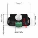 DC 12V 24V 6A Automatic Adjustable PIR Motion Sensor Light Switch Module for LED Strip Light Lamp