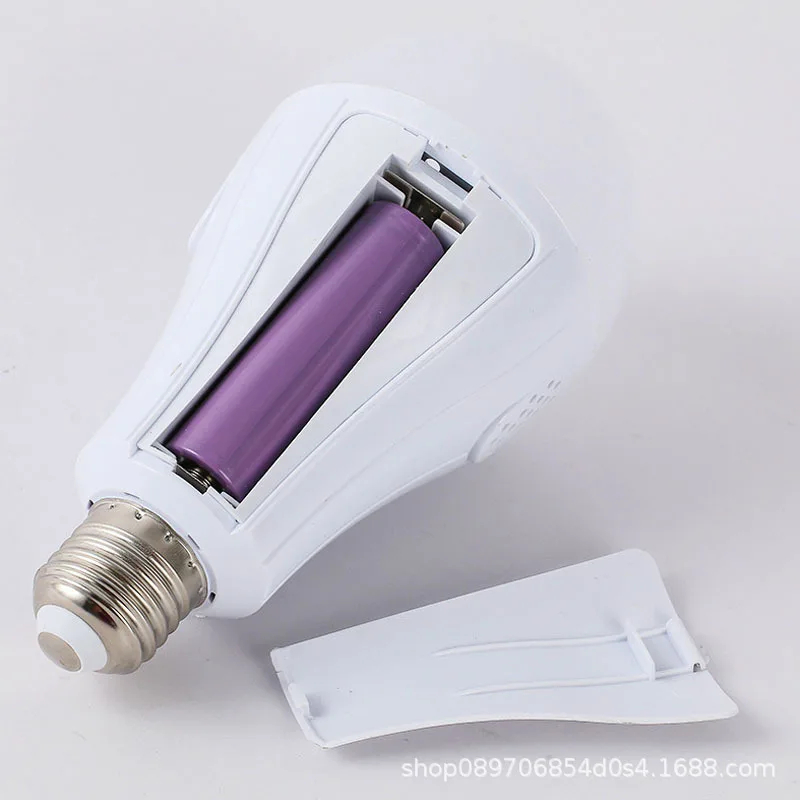 2400mah 18650 Lithium Battery Led Bulb Detachable Dual Battery E27 Emergency Light
