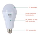 2400mah 18650 Lithium Battery Led Bulb Detachable Dual Battery E27 Emergency Light