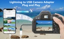 Apple OTG adapter cable adapter Lightning to USB3.0 camera electronic keyboard mobile phone converter