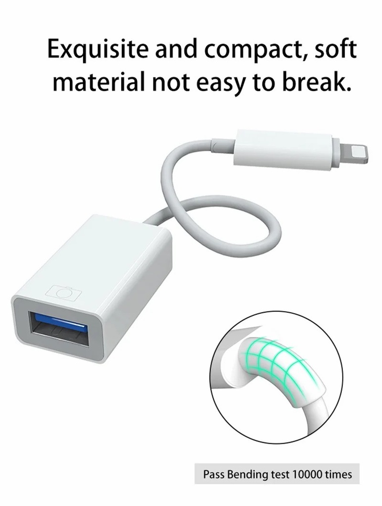 Apple OTG adapter cable adapter Lightning to USB3.0 camera electronic keyboard mobile phone converter