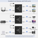 Rj45 Splitter 1 To 2/3/4 out 1000M Gigabit Ethernet Splitter Extender Adapter Rj45 LAN Connector Coupler for PC Laptop TV Box Router