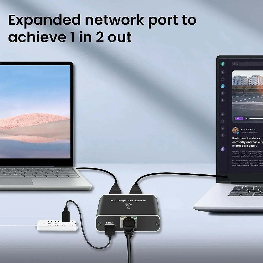 Rj45 Splitter 1 To 2/3/4 out 1000M Gigabit Ethernet Splitter Extender Adapter Rj45 LAN Connector Coupler for PC Laptop TV Box Router