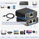 Rj45 Splitter 1 To 2/3/4 out 1000M Gigabit Ethernet Splitter Extender Adapter Rj45 LAN Connector Coupler for PC Laptop TV Box Router