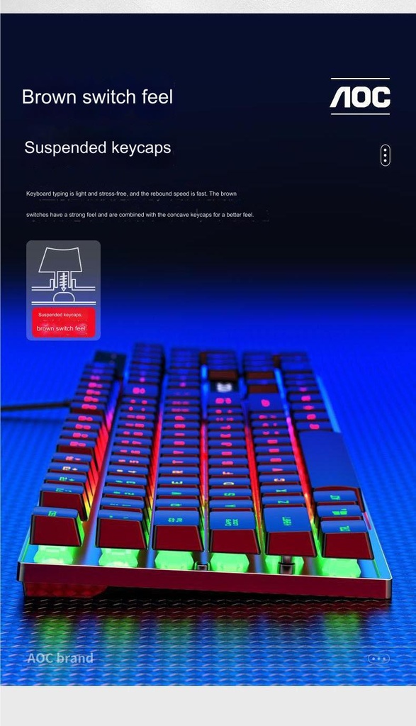 AOC KB121 luminous game desktop notebook USB keyboard