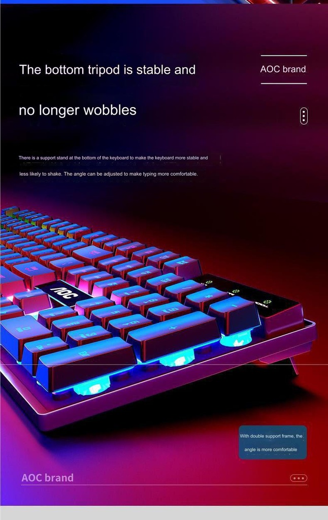 AOC KB121 luminous game desktop notebook USB keyboard
