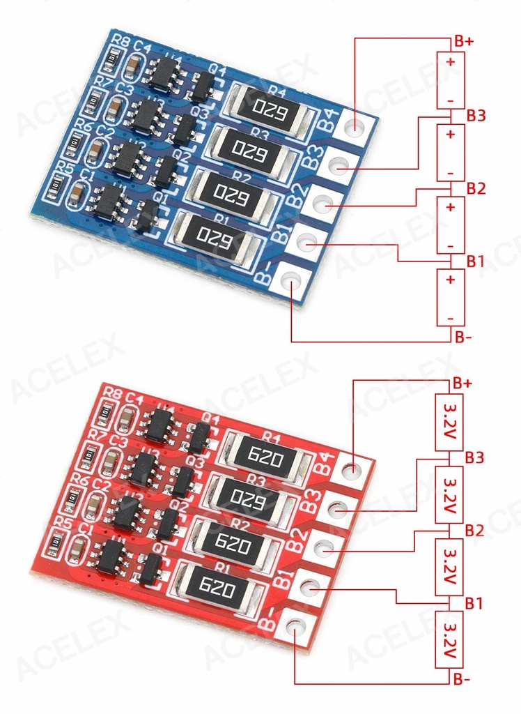 4 Series 3.2V Lithium iron Phosphate Battery Balance Board 3.6V Lithium iron Phosphate Balance Function Board Charge Balance