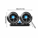 Mini Electric Car Double Fan 360 Degree Rotating 2 Gear Car Cooling Fan