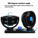 Mini Electric Car Double Fan 360 Degree Rotating 2 Gear Car Cooling Fan