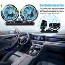 Mini Electric Car Double Fan 360 Degree Rotating 2 Gear Car Cooling Fan