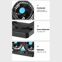 Mini Electric Car Double Fan 360 Degree Rotating 2 Gear Car Cooling Fan